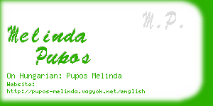 melinda pupos business card